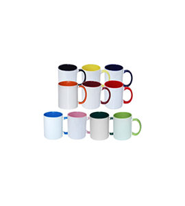 TAZA BLANCA PARA SUBLIMACION COLOR INTERIOR